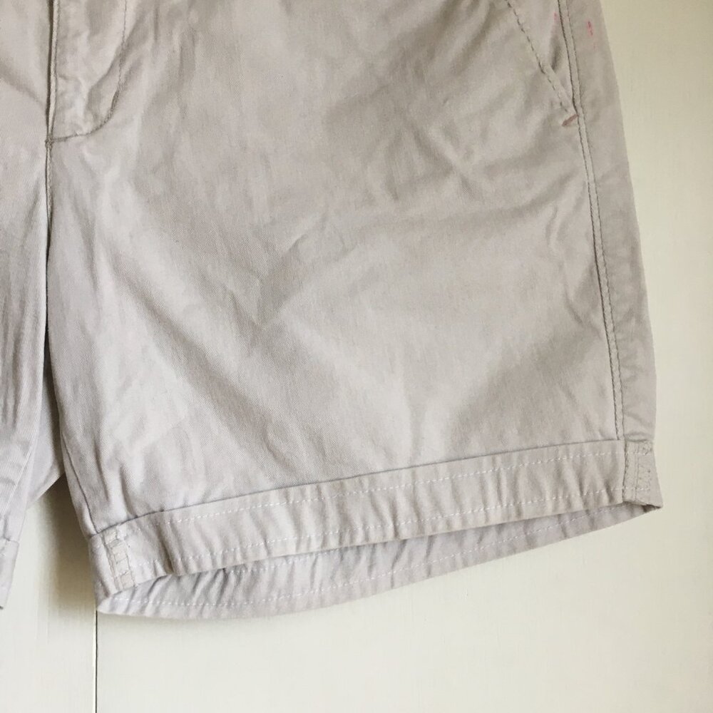 American Eagle Vintage Live Your Life Off-White Cotton Cuffed Shorts 8 - Picture 6 of 14